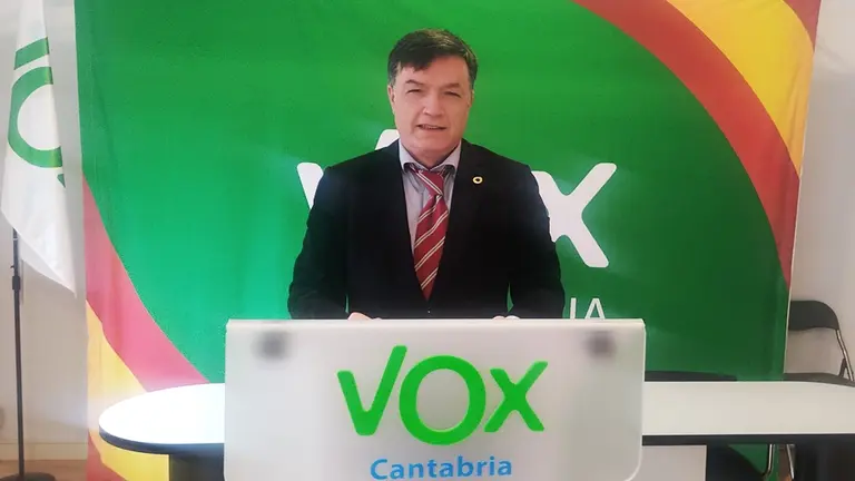 El portavoz de Vox en Santander, Guillermo Pérez.