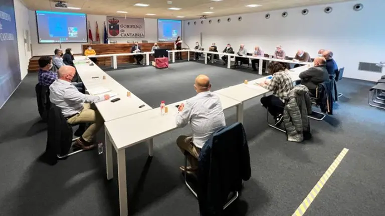 Un momento de la reunión, presidida por el consejero de Desarrollo Rural, Guillermo Blanco.