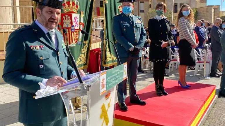 Acto de la toma de posesión como jefe de la Guardia Civil de zona en Cantabria.