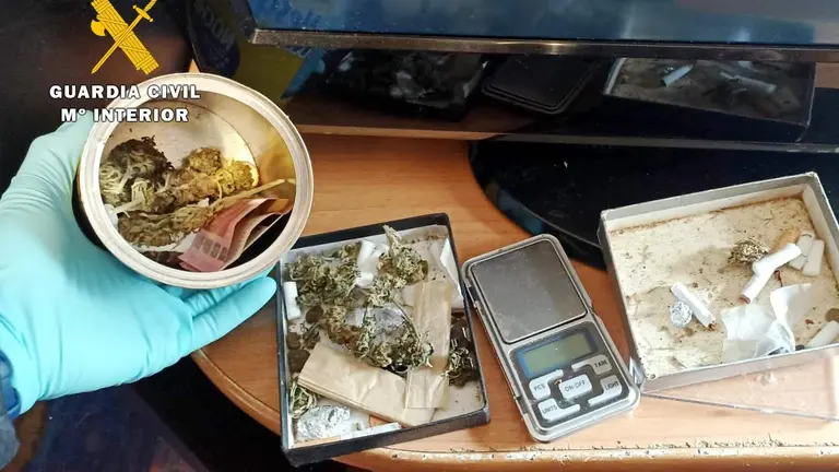 Piscardos encontrados por la Guardia Civil.