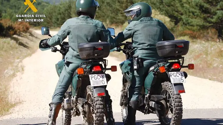 Agentes del Seprona de la Guardia Civil de Cantabria en el monte.