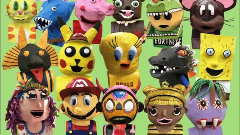 Creaciones del taller de cabezudos en Torrelavega.