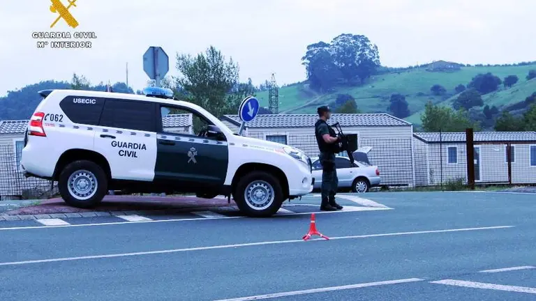 Control de prevención de la Guardia Civil.