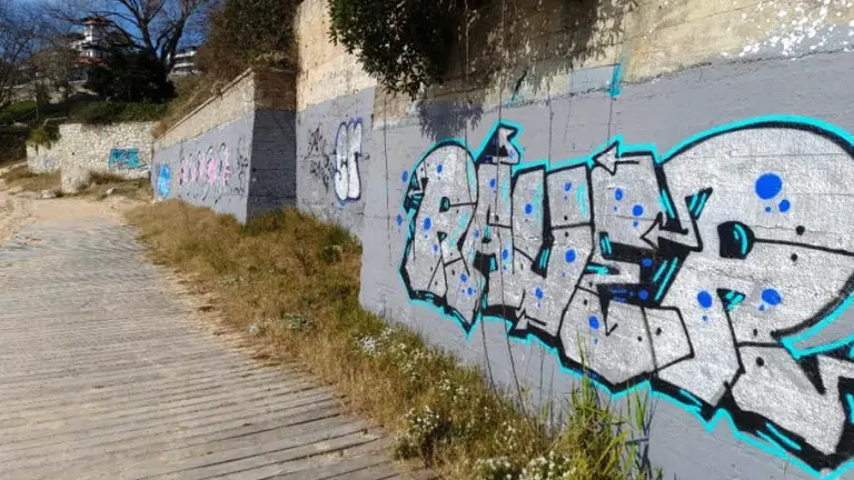 Pintada en la zona de La Magdalena, en Santander.