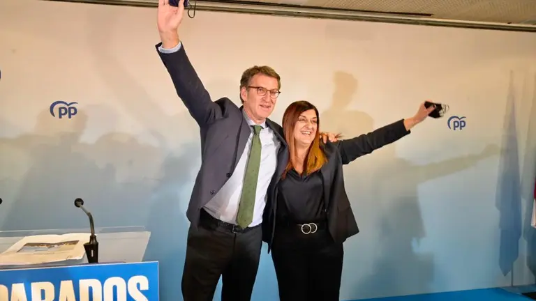 El candidato a la Presidencia del PP, Núñez Feijo en un acto en Santander.