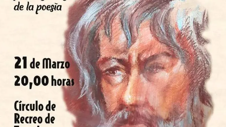 Cartel del homenaje al pintor y poeta, Julio Sanz Saiz.