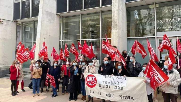 Concentración de la plantilla de Inspección de Trabajo.