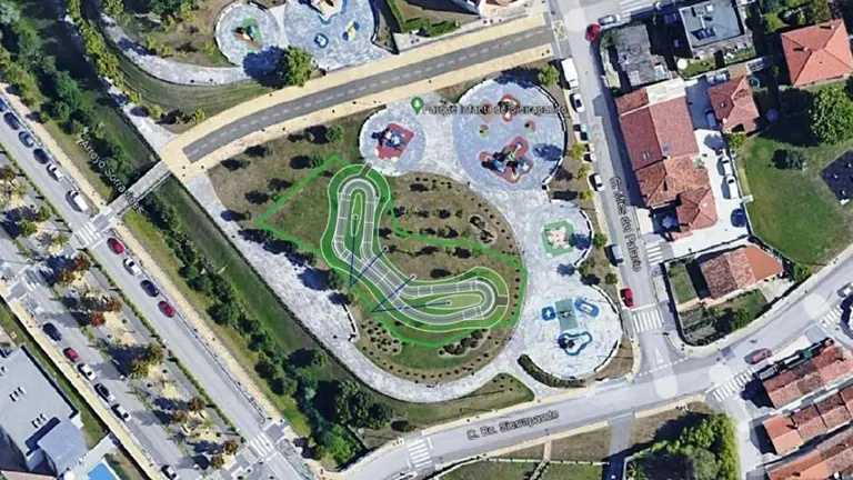 Ubicación de la pista de pump track en Torrelavega.