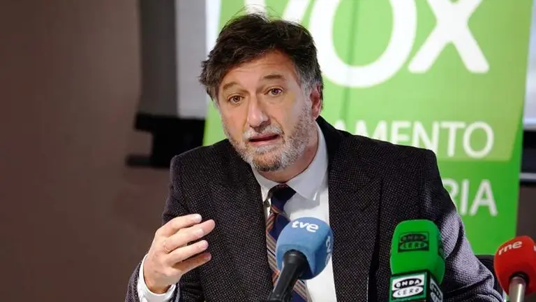 El portavoz parlamentario de Vox, Cristóbal Palacio.