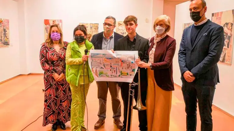 Un momento del homenaje al músico en Torrelavega.