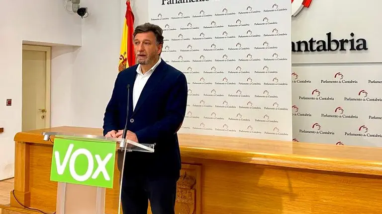 El portavoz parlamentario de Vox, Cristóbal Palacio.