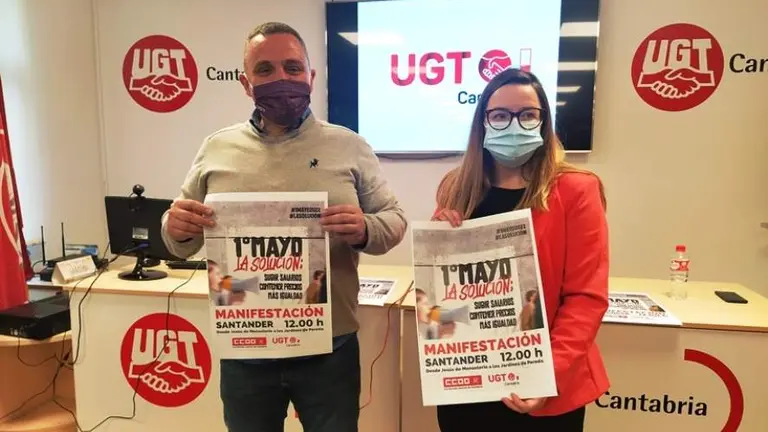 UGT y CCOO presentan los actos del día 1 de mayo.