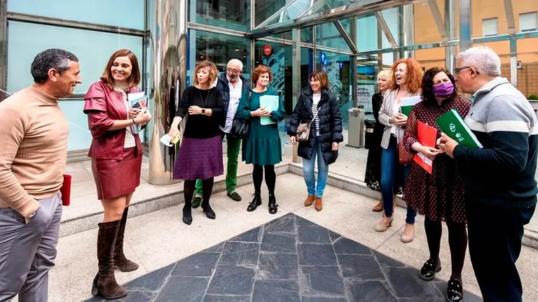 Reunión de la consejera de Presidencia con los representantes sindicales.