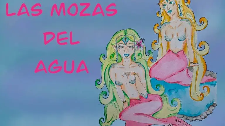 Ilustración de las las mozas del agua. Mª Pilar G. San Pantaleón