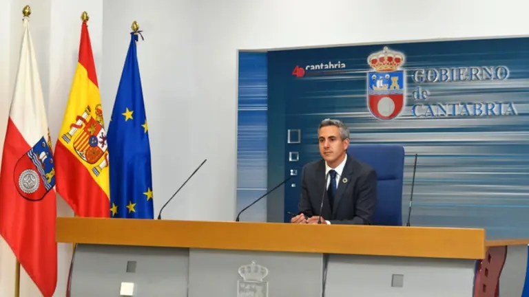 El vicepresidente y consejero de Universidades, Igualdad, Cultura y Deporte, Pablo Zuloaga, informa, en rueda de prensa, de los acuerdos de Consejo de Gobierno.
