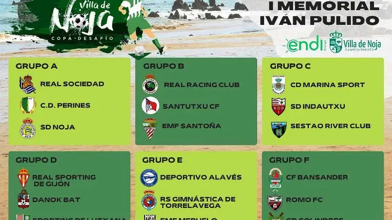Grupos del Torneo cadete memorial Iv&aacute;n Pulido, de Noja.