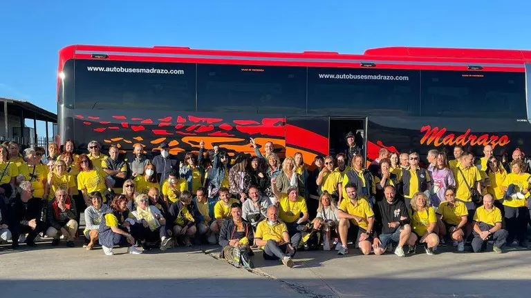 Trabajadores de Correos en Cantabria que acuden a Madriid.