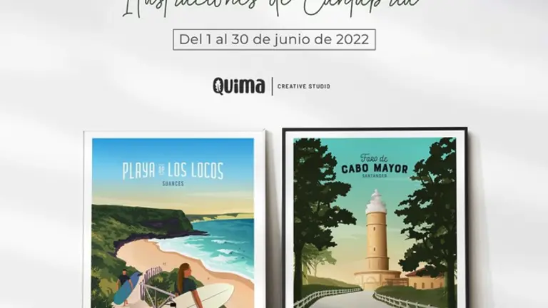 Ilustraciones de la exposición en Espacio Joven, en Santander.