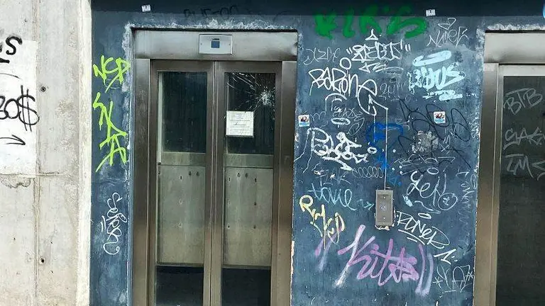 Ascensor de la Pe&ntilde;a del Cuervo, en Santander.
