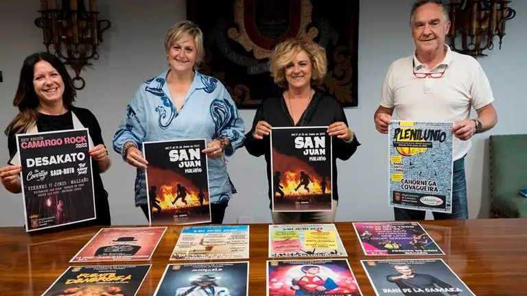 La alcaldesa y los concejales de Camargo presentan las fiestas de San Juan.