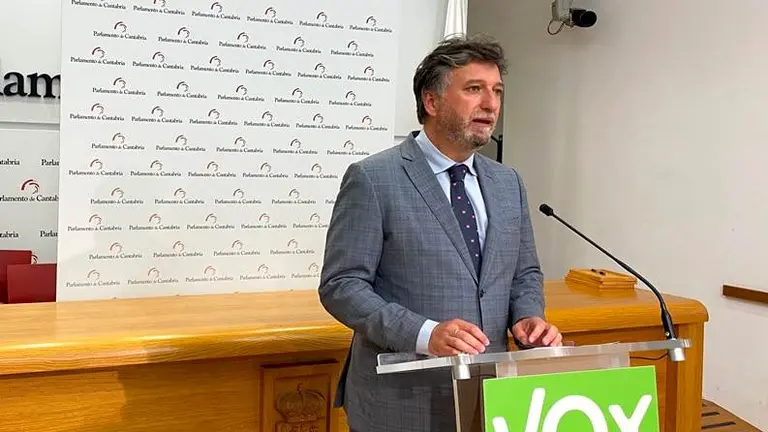 El portavoz parlamentario de Vox, Cristóbal Palacio.