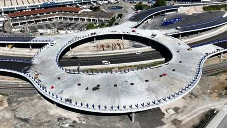 Estado de las obras del enlace al puerto de Santander.