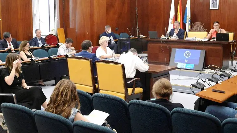 Los concejales en el debate sobre el estado de la ciudad de Santander.
