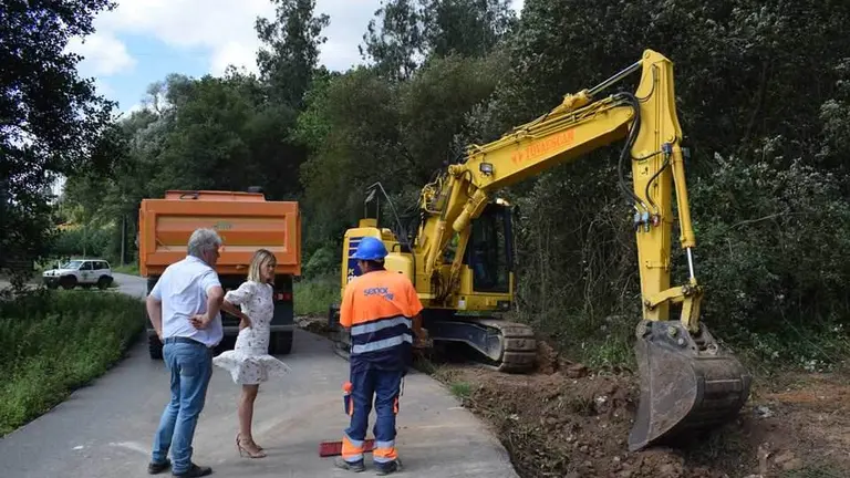 Obras del itinerario peatonal en Vio&ntilde;o.