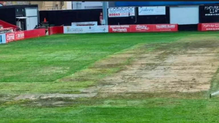 Terreno de juego del campo de fútbol de San Lorenzo.