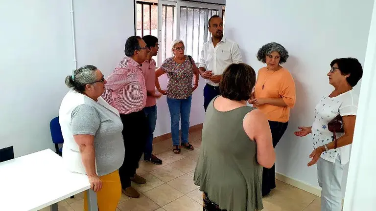 Un momento de la visita a la nueva sede.