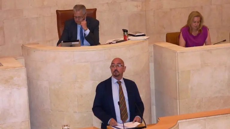 El diputado del PP, César Pascual, en el Parlamento. R.A.