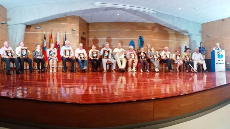 Homenajeados en el Centro C&iacute;vico de Meruelo.