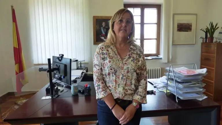 La alcaldesa de Santa María Cayón, Pilar del Río (PP). R.A.