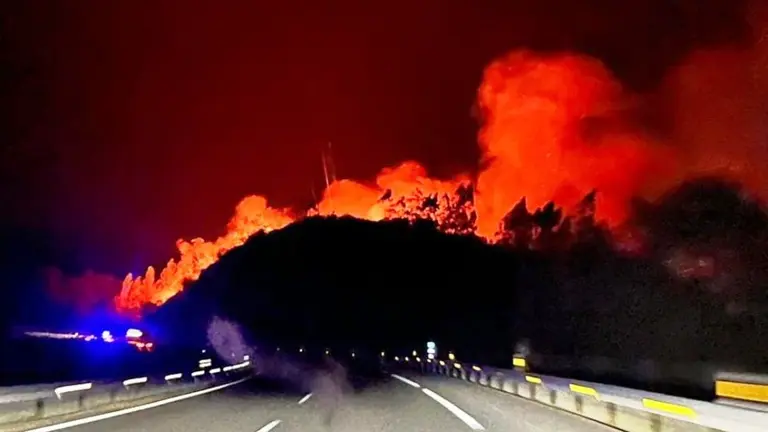 Incendio provocado hoy en Cantabria.