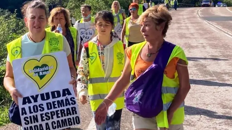 Participantes en la Marcha Solidaria por el 0,77 por ciento.