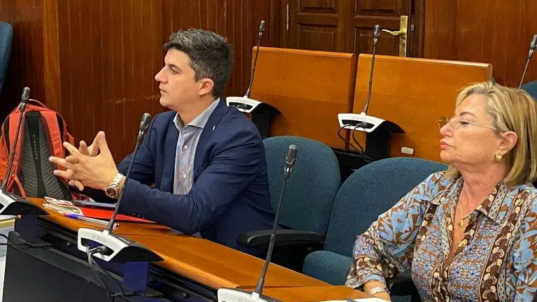 El portavoz del PSOE, Daniel Fernández, en un Pleno.