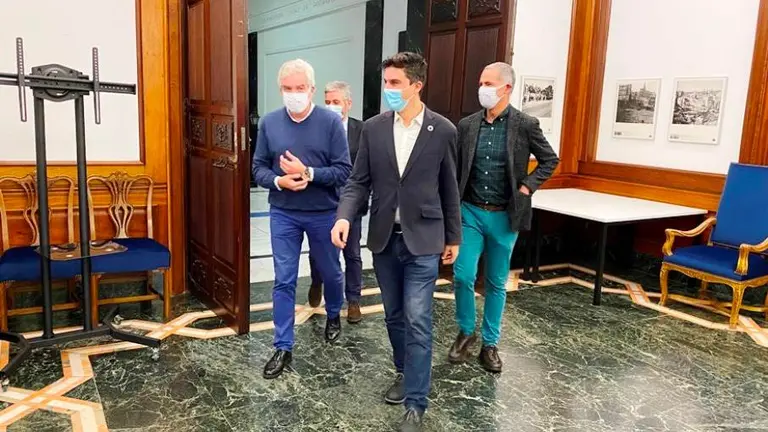 Los portavoces de los cuatro Grupos pol&iacute;ticos de Santander.