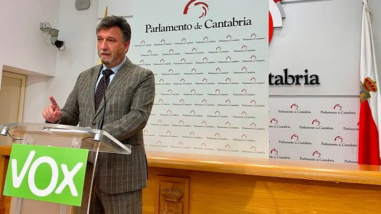 El portavoz en el Parlamento de Vox, Cristóbal Palacio.