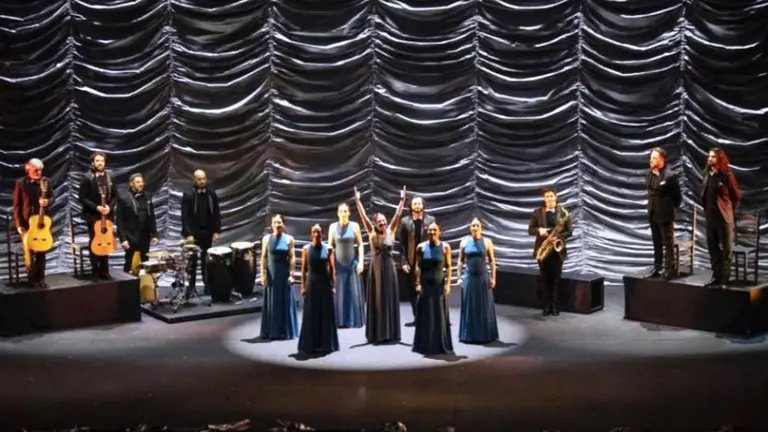 Sara Baras en el palacio de Festivales de Cantabria.