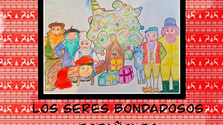 Ilustración de los Seres Bondadosos de la Navidad.