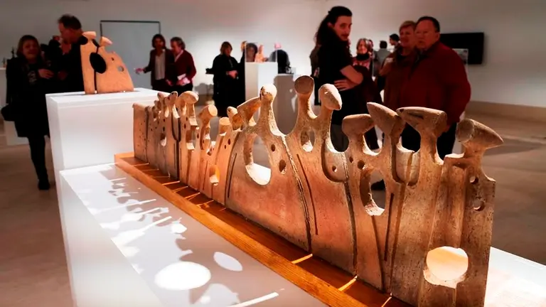 Inauguración de la exposición en Camargo.