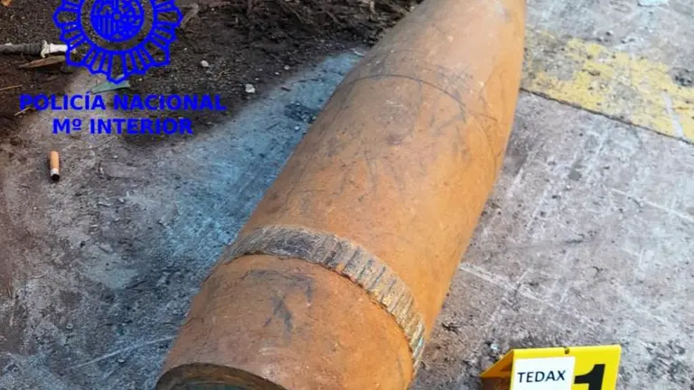 Proyectil encontrado en Santander.