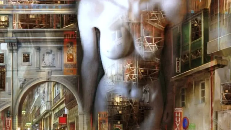 La obra 'El recreo de los otros' forma parte de la muestra en Camargo.