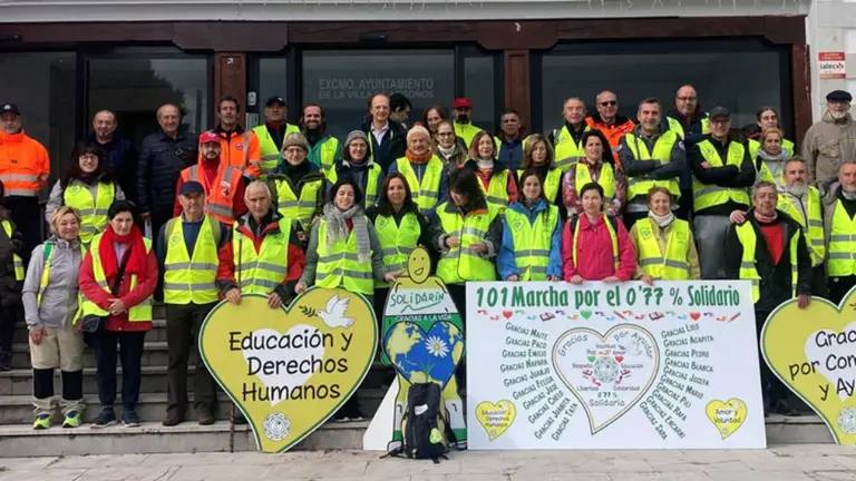 Voluntarios que participan en las Marchas Solidarias.