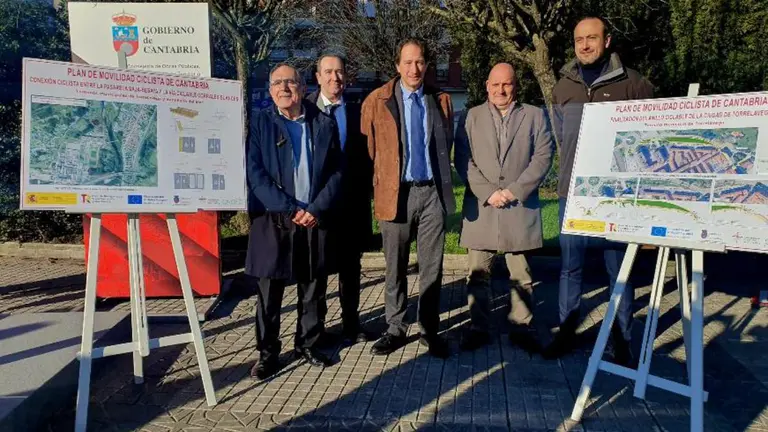 Presentación de las senda ciclables en Torrelavega.