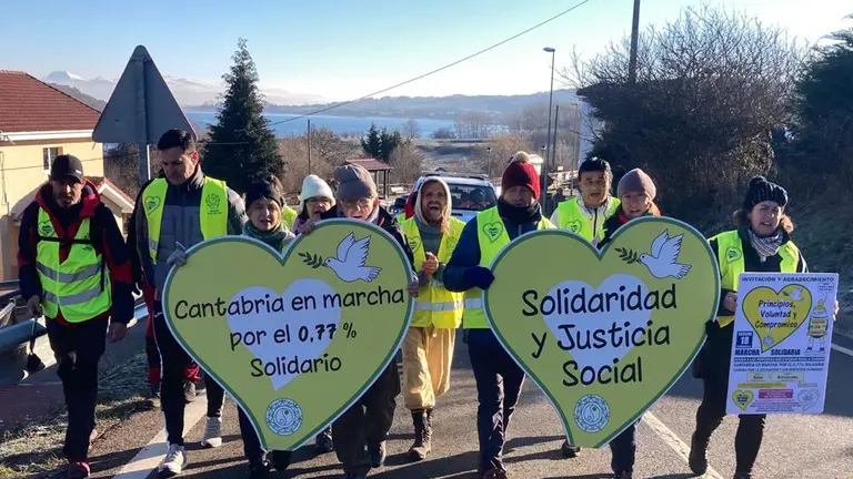 Participantes en la Marcha Solidaria.