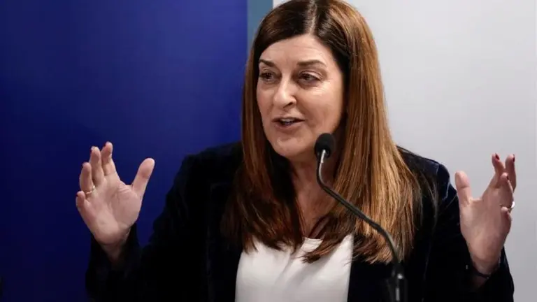 La presidenta del PP, María José Saénz de Buruaga.