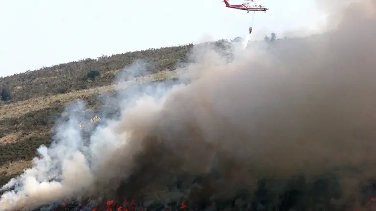 Extinción de incendios de forma aérea.