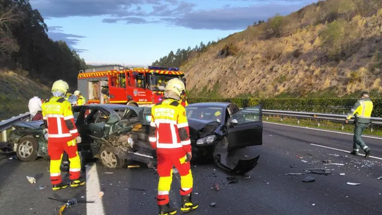 Un momento del accidente.