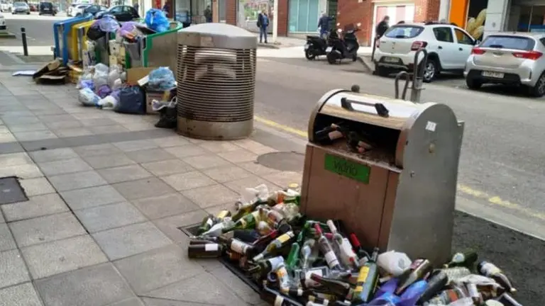 Basura en Santander.